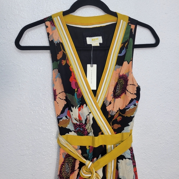 Anthropologie Maeve botanical wrap dress size 2 NWT - Picture 5 of 10